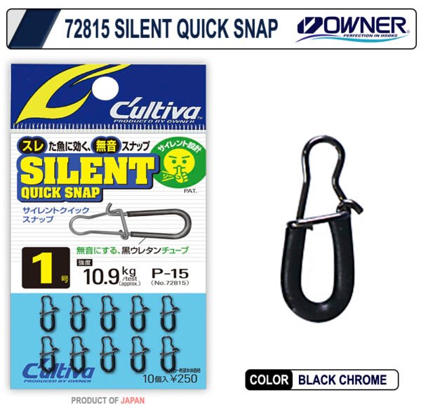 Owner 72815 Silent Quick Snap Rapala Klipsi