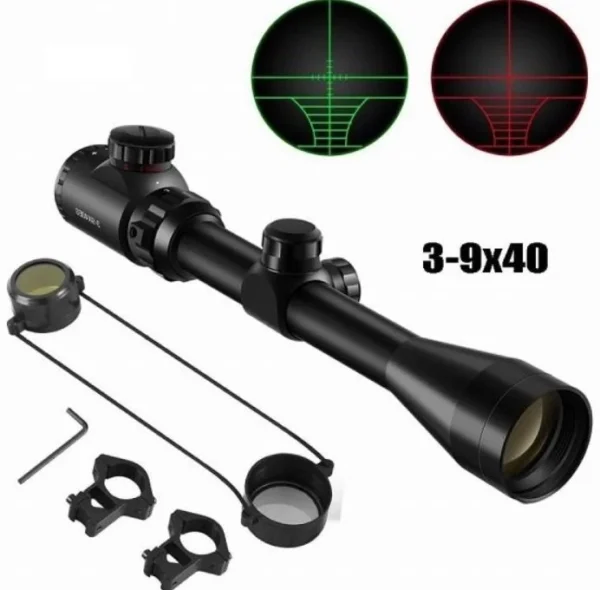 Comet 3-9x40 Tüfek Dürbünü, Zoomlu Işıklı (TD003)