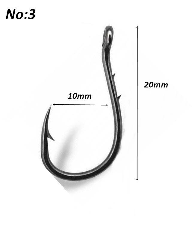 Powerex Chinu With Ring Tırnaklı Delikli Paslanmaz Black Nickel İğne No3