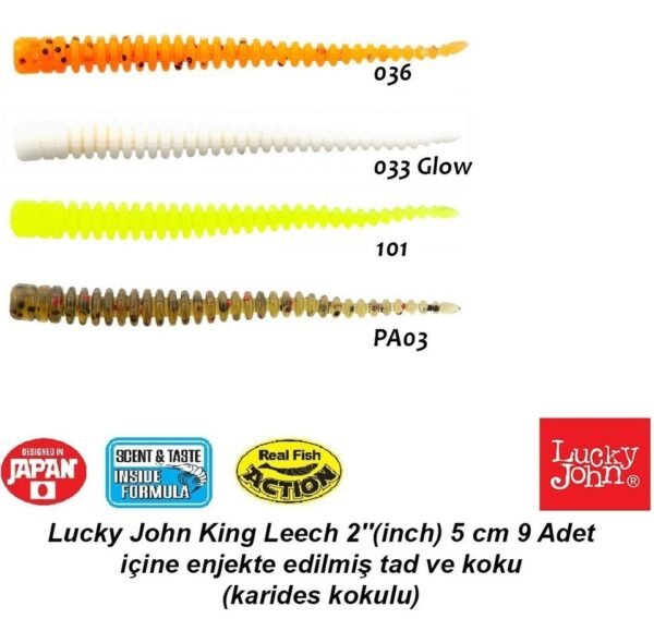 Lucky John King Leech 2 (5 cm) 9 Adet LRF Silikon Yem
