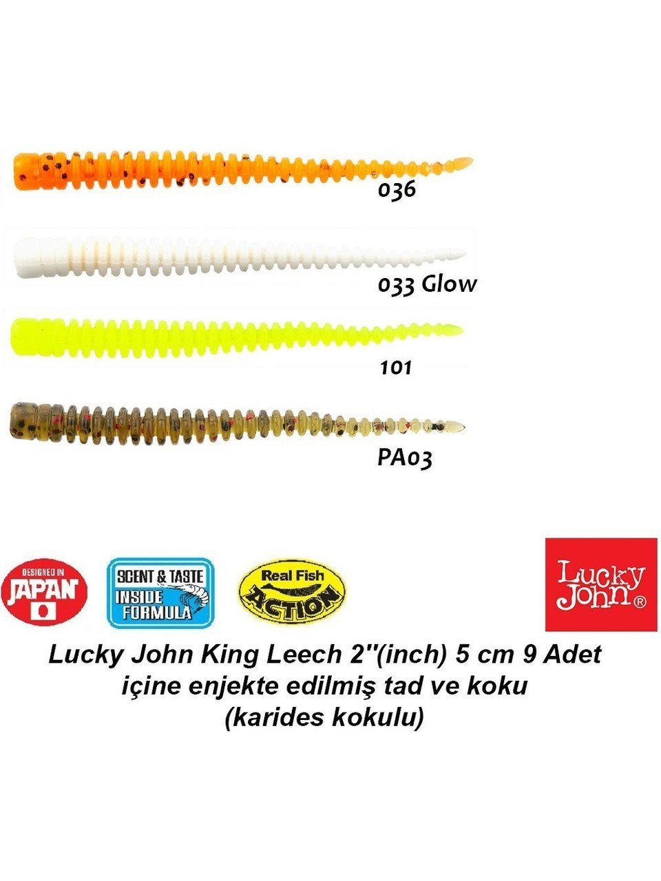 Lucky John King Leech 2 (5 cm) 9 Adet LRF Silikon Yem