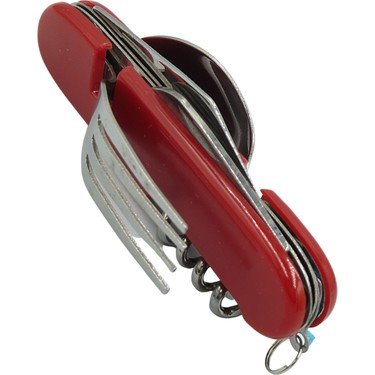 7 Fonksiyonlu Çok Amaçlı Pratik Kamp Kaşık Çatal Bıçak Seti Büyük 11 cm