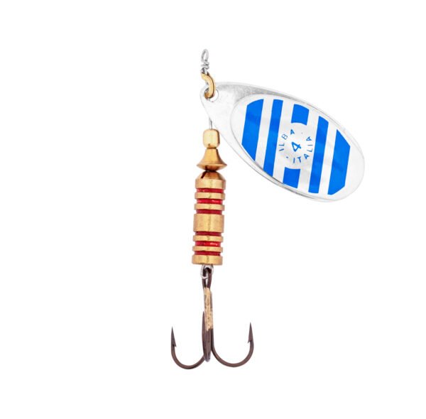 Alabalık Turna Döner Olta Kaşık - Ilba Zebra 21124 - Gümüş/Mavi - No:2